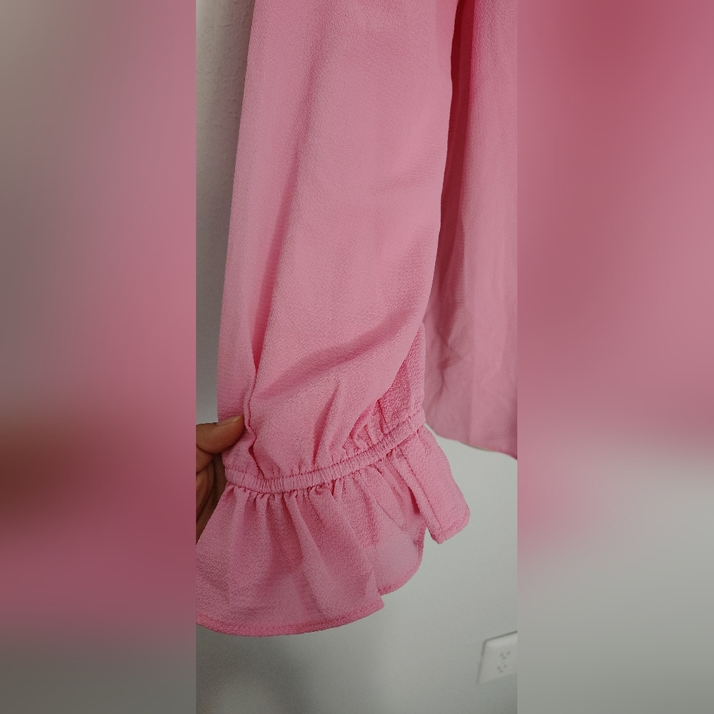CeCe Pink Ruffled Blouse - Picture 2 of 6